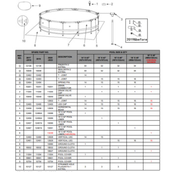 Intex vertikalna nogica za bazene Prism Frame 12828-1