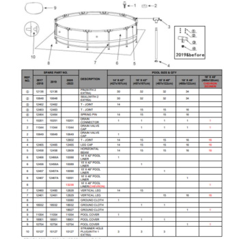 Intex vertikalna nogica za bazene Prism Frame 12828