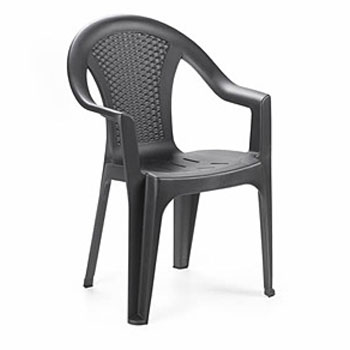 Ischia baštenska stolica plastična - siva 035456