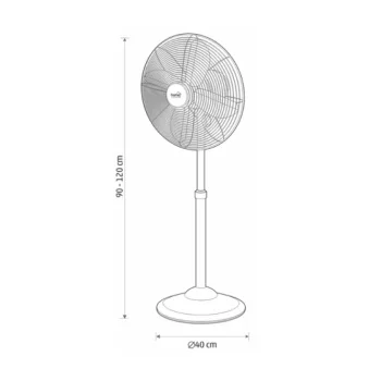 Iskra ventilator stojeći metalni 40cm 50W FD-40M-1