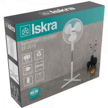 Iskra ventilator samostojeći 40W 41cm SF-001B-3