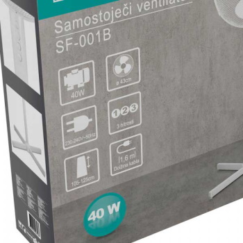 Iskra ventilator samostojeći 40W 41cm SF-001B-4