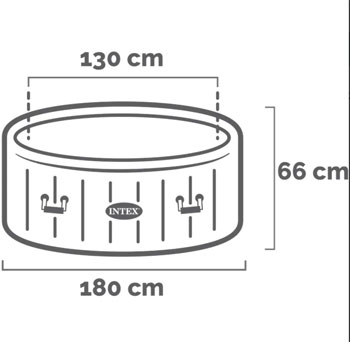 Jacuzzi bazen Intex sa grejačem za dvorište - plavi 28486-6