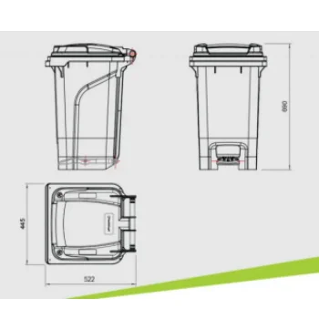 Kanta za smeće 60l Urban Pro u više boja 1/1	-1 Kanta za smeće 60l Urban Pro u više boja 1/1	-1