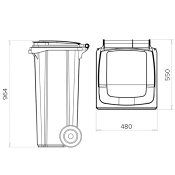 Kanta za smeće Optima 120L u više boja 1/1-3