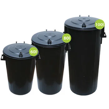 Kanta za smeće Trio okrugla 100 l crna 1/1 Kanta za smeće Trio okrugla 100 l crna 1/1