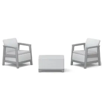 Keter baštenska garnitura Scandi linea sa box stolom siva CU 264043 Keter baštenska garnitura Scandi linea sa box stolom siva CU 264043