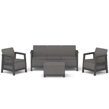 Keter baštenska garnitura Scandi linea III sa box stolom grafit CU 270923