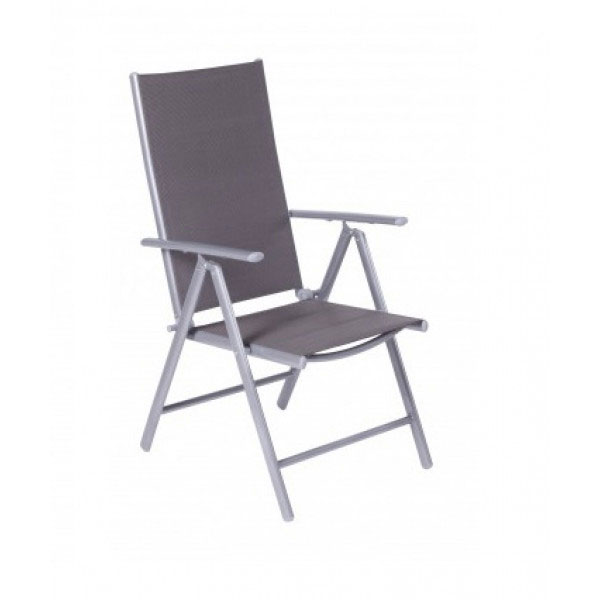 Baštenska stolica Kingston podešavajuća siva 047001-1