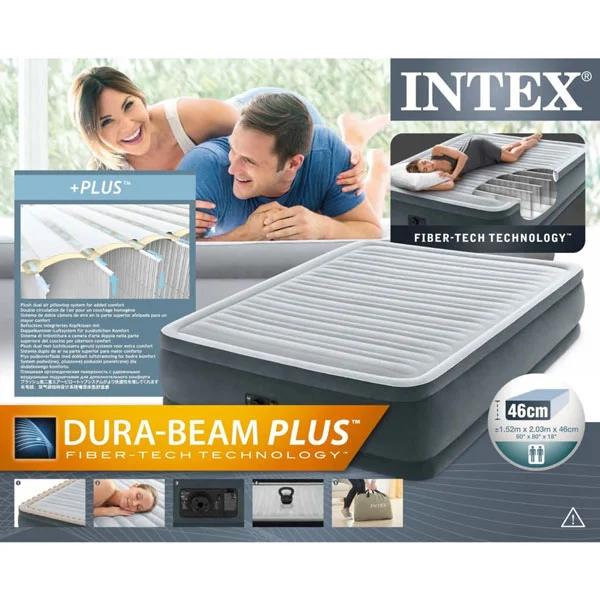 Intex vazdušni krevet Dura-Beam Deluxe TWIN 203x152x46cm 64414ND Intex vazdušni krevet Dura-Beam Deluxe TWIN 203x152x46cm 64414ND