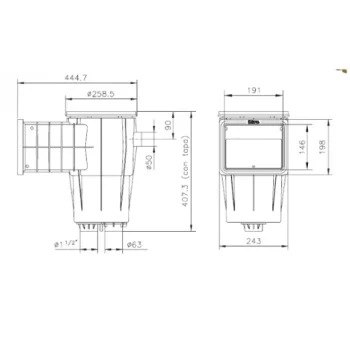 Kripsol skimer lajner univerzalan 1-1/2-1 Kripsol skimer lajner univerzalan 1-1/2-1