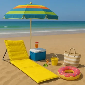 Ležaljka za plažu sklopiva - žuta LP-720000ŽU Ležaljka za plažu sklopiva - žuta LP-720000ŽU