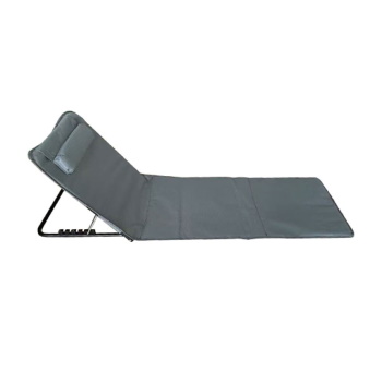 Ležaljka za plažu sa podglavljem sklopiva - siva LP-722000S-1