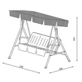 Baštenska ljuljaška trosed 110x170x153cm FBL3 -1 Baštenska ljuljaška trosed 110x170x153cm FBL3 -1