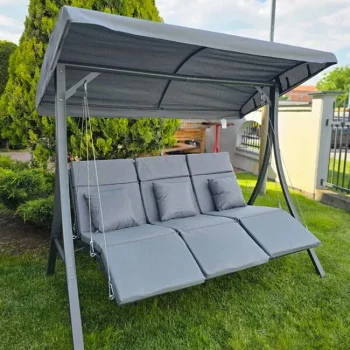 Ljuljaška trosed Siva 200X115X168cm C1253 Ljuljaška trosed Siva 200X115X168cm C1253