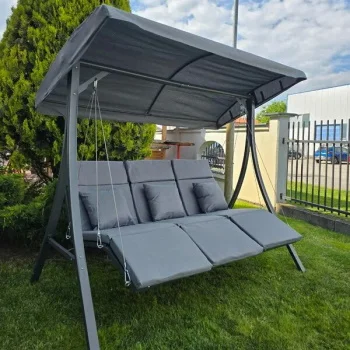 Ljuljaška trosed Siva 200X115X168cm C1253-1 Ljuljaška trosed Siva 200X115X168cm C1253-1