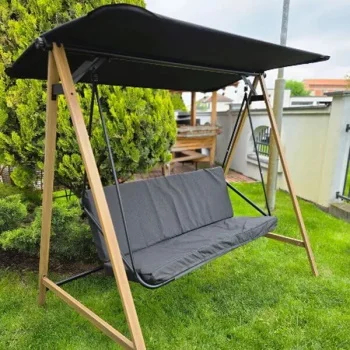 Ljuljaška trosed Crna 205X136X180 C3077-1-1 Ljuljaška trosed Crna 205X136X180 C3077-1-1