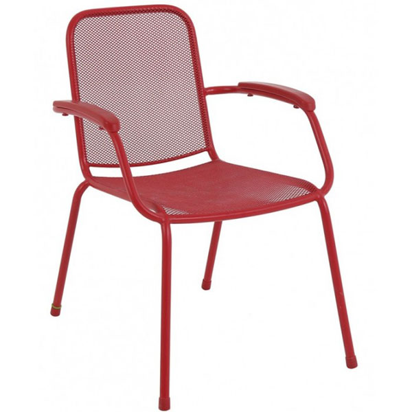 Baštenska metalna stolica Lopo - crvena 047120-1