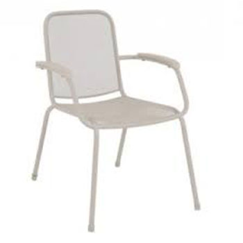 Baštenska metalna stolica Lopo - svetlo siva 047112