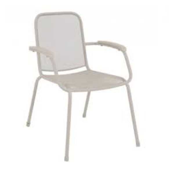 Baštenska metalna stolica Lopo - svetlo siva 047112-1