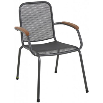 Baštenska metalna stolica Lopo - tamno siva 047121