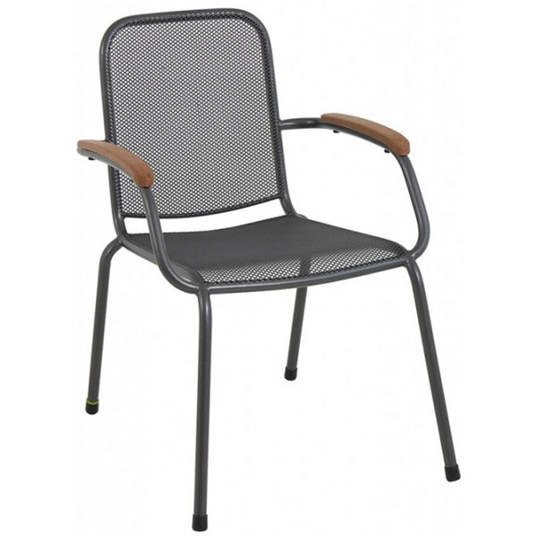 Baštenska metalna stolica Lopo - tamno siva 047121-1