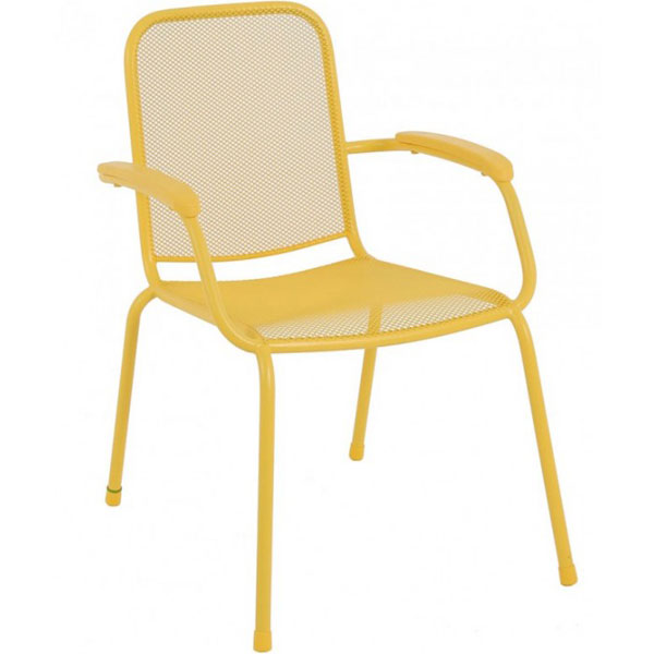 Baštenska metalna stolica Lopo - žuta 047119-1