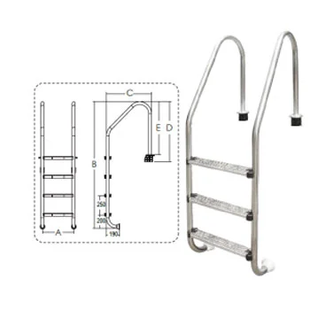 Emaux zidne merdevine za bazen standardne sa 2 stepenika Anker -1 Emaux zidne merdevine za bazen standardne sa 2 stepenika Anker -1