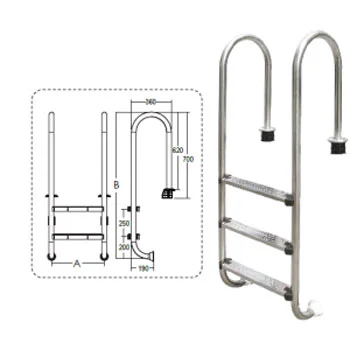 Emaux zidne merdevine za bazen uske sa 4 stepenika 1964-2