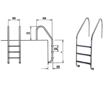 Merdevine za bazen sa širokim rukohvatima, sa 3 gazišta-1 Merdevine za bazen sa širokim rukohvatima, sa 3 gazišta-1