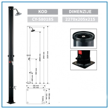  Nero solarni tuš PVC 40L-1