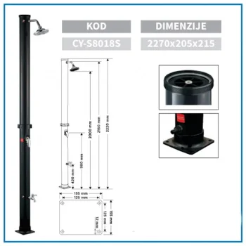  Nero solarni tuš PVC 40L-1