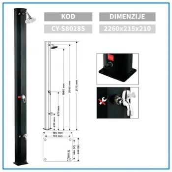 Nero solarni tuš PVC 20L -1 Nero solarni tuš PVC 20L -1