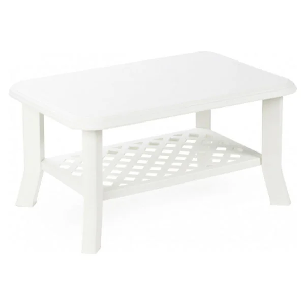 Baštenski sto plastični Niso 90 x 60 x 46cm - beli 030761