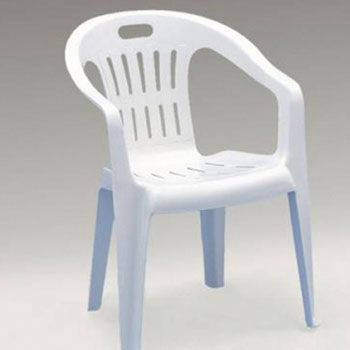 Piona baštenska stolica plastična - bela 029087