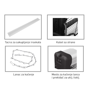 Prosto električna zamka za insekte 2x10W IKA11-20-3