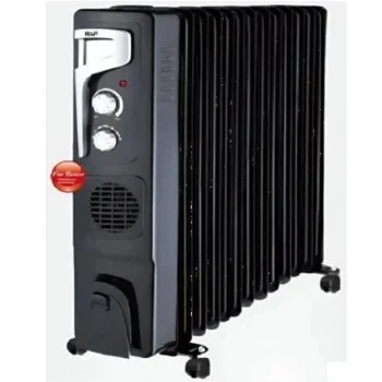 Raf uljni radijator sa ventilatorom 9 rebara 2400W crni R.0929B Raf uljni radijator sa ventilatorom 9 rebara 2400W crni R.0929B