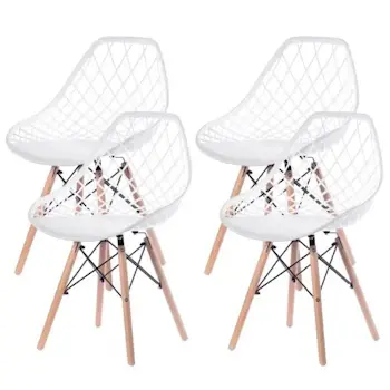 Set trpezarijskih plastičnih stolica Skandi bela 4/1 25-KS008SET