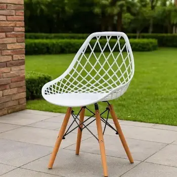 Set trpezarijskih plastičnih stolica Skandi bela 4/1 25-KS008SET-3