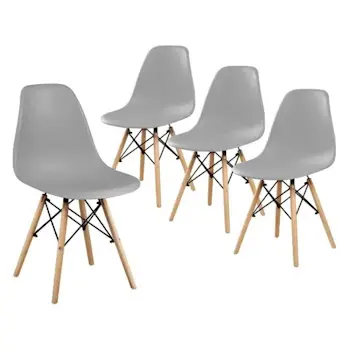 Set plastičnih trpezarijskih stolica Aurora siva 4/1 25-KS007SET