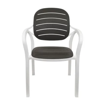 Comfort time stolica Rumba antracit bela-1 Comfort time stolica Rumba antracit bela-1