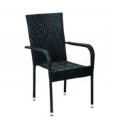 Bay baštenska stolica od ratana crna 060349