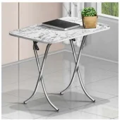 Alesta sklopivi sto 50x80 cm Beli mermer AL10025BM 