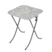 Alesta sklopivi sto 80x80cm Beli mermer AL10034BM 