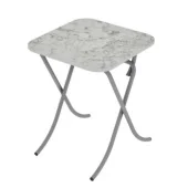 Alesta sklopivi sto 80x80cm Beli mermer AL10034BM