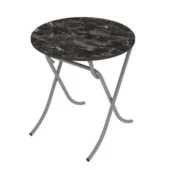 Alesta sklopivi sto okrugli 80Q Crni mermer AL10038CM