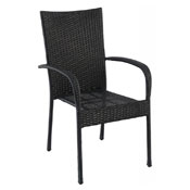 Avola baštenska stolica od ratana crna 047010