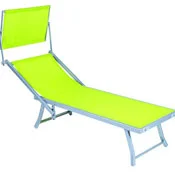 Ležaljka za baštu/plažu sa tendom zelena 042029