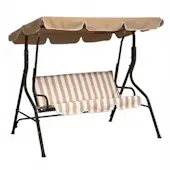 Baštenska ljuljaška bež-bela 170cm