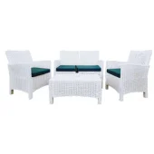 Baštenska garnitura Rattan 2 White
